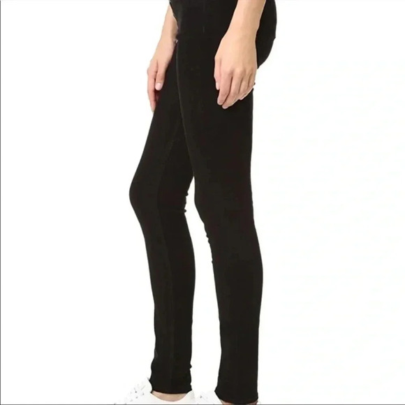 Rag & Bone black laced up skinny jeans in black coal - Picture 2 of 11